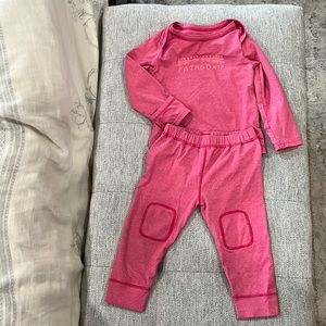 Pink Patagonia Infant Capilene Baselayer Set, Size 6-12 months